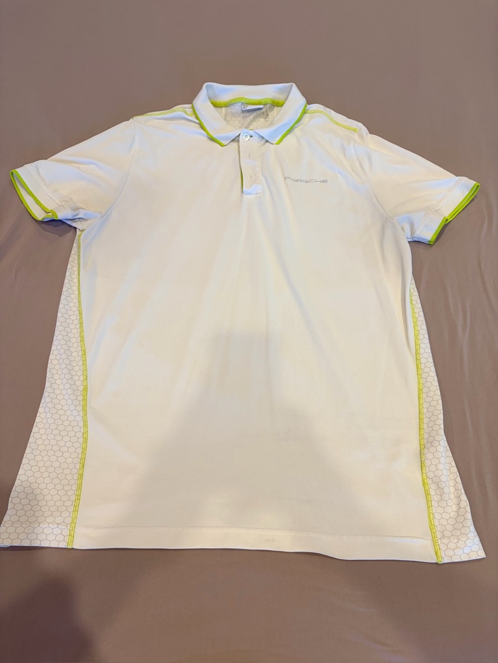 Porsche Design Driver’s Selection Performance Polo – White/Neon – Men’s L